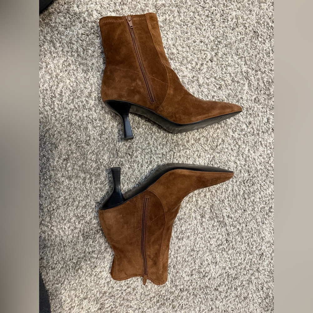 Madewell Justine ankle boot - suede dark coffee size 9 - Picture 5 of 10